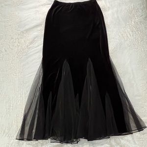 Y2k 2000s Xscape Velvet Mermaid Skirt